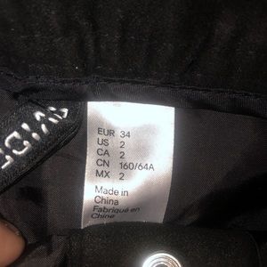 H&M Black Velvet Skirt